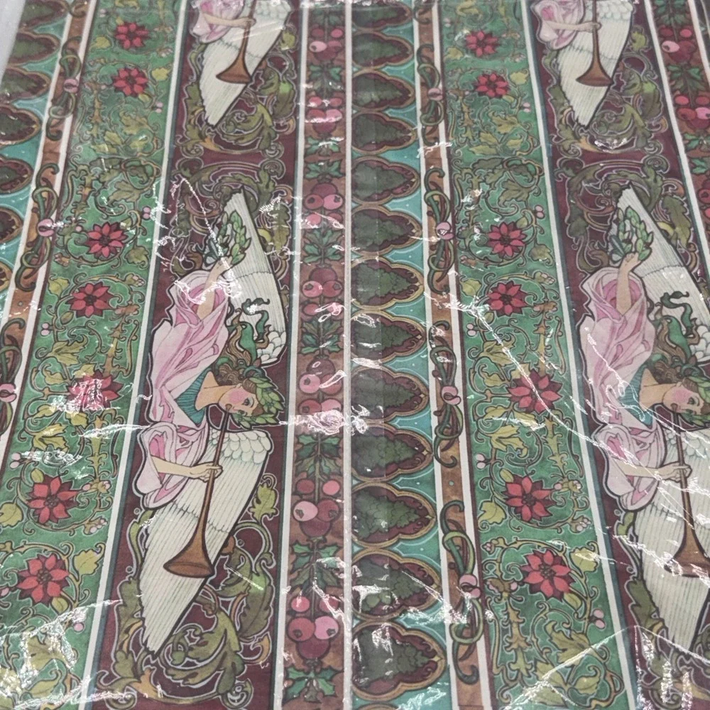 NOS Sheets Vintage Flat Vintage Christmas Gift Wrap + Cards Current Co. 1982